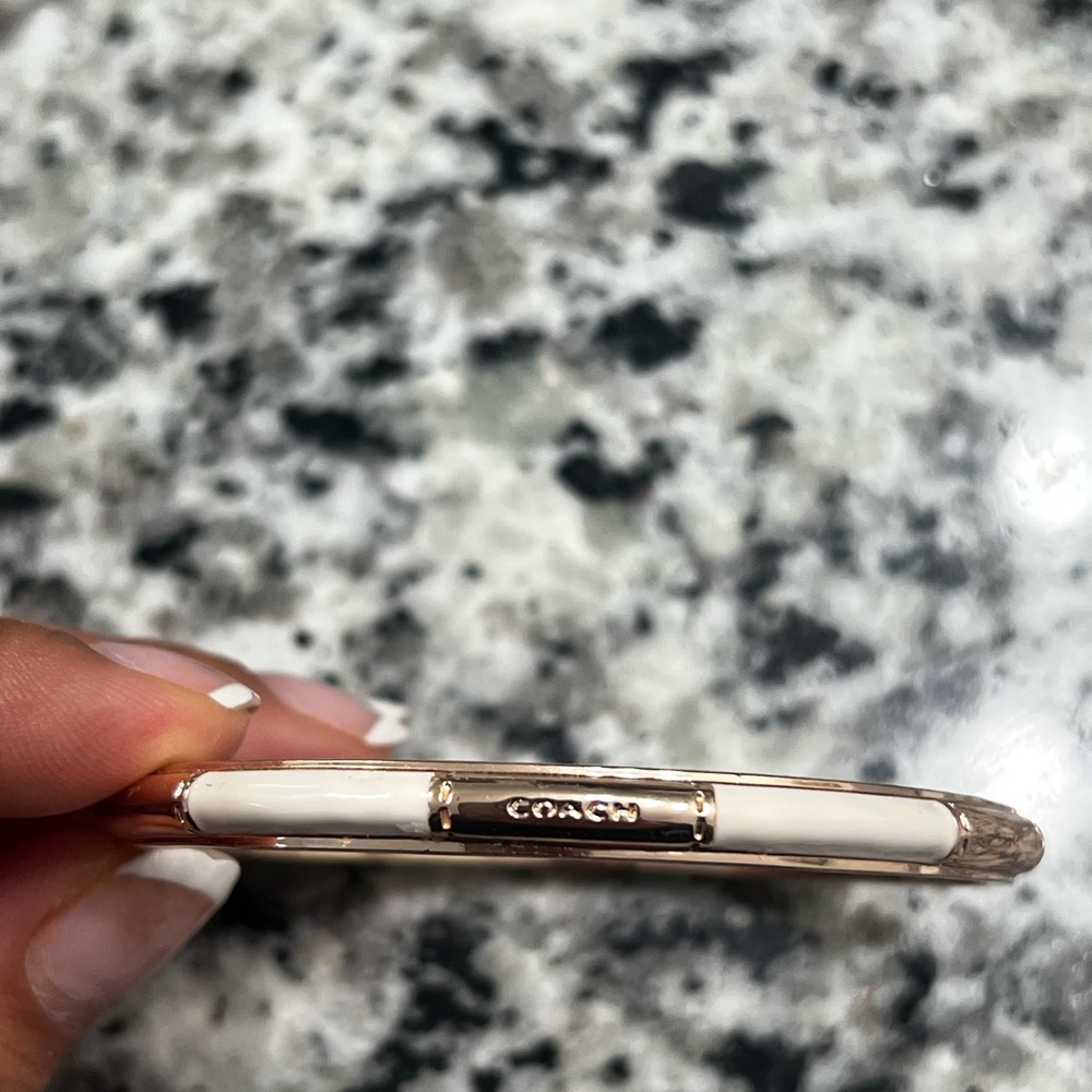 Coach Rose Gold and Cream Bangle